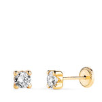 L'ATELIER D'AZUR Boucles d'Oreilles Or 18 Carats 750/000 Jaune Zirconium