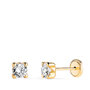 Voir la diapositive 1 : L'ATELIER D'AZUR Boucles d'Oreilles Or 18 Carats 750/000 Jaune Zirconium