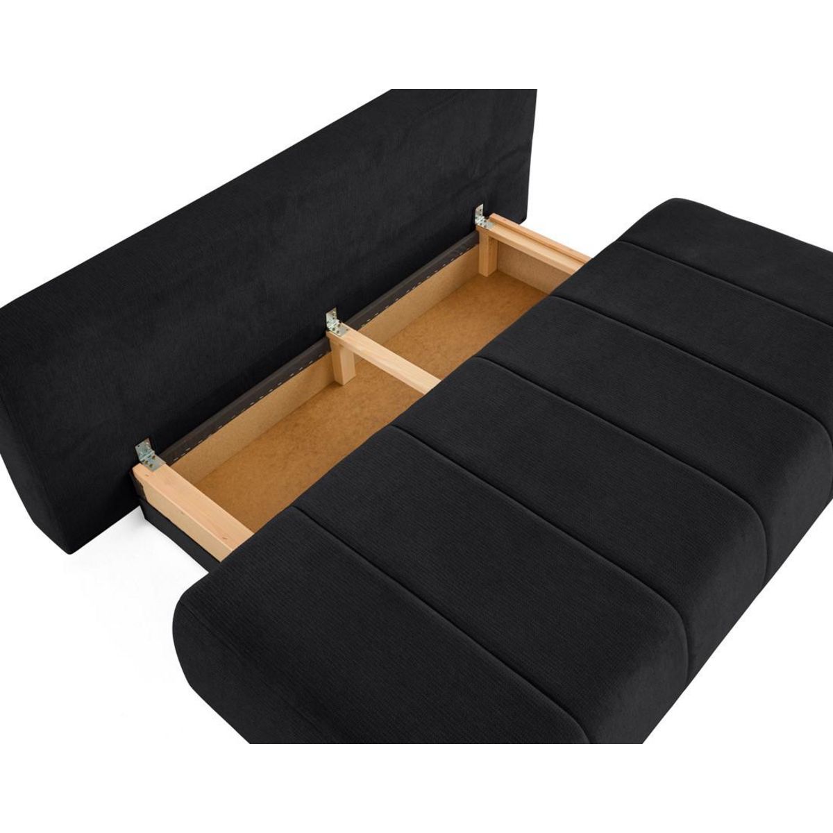 BEST MOBILIER Harper - canapé 3 places convertible avec coffre en tissu texturé