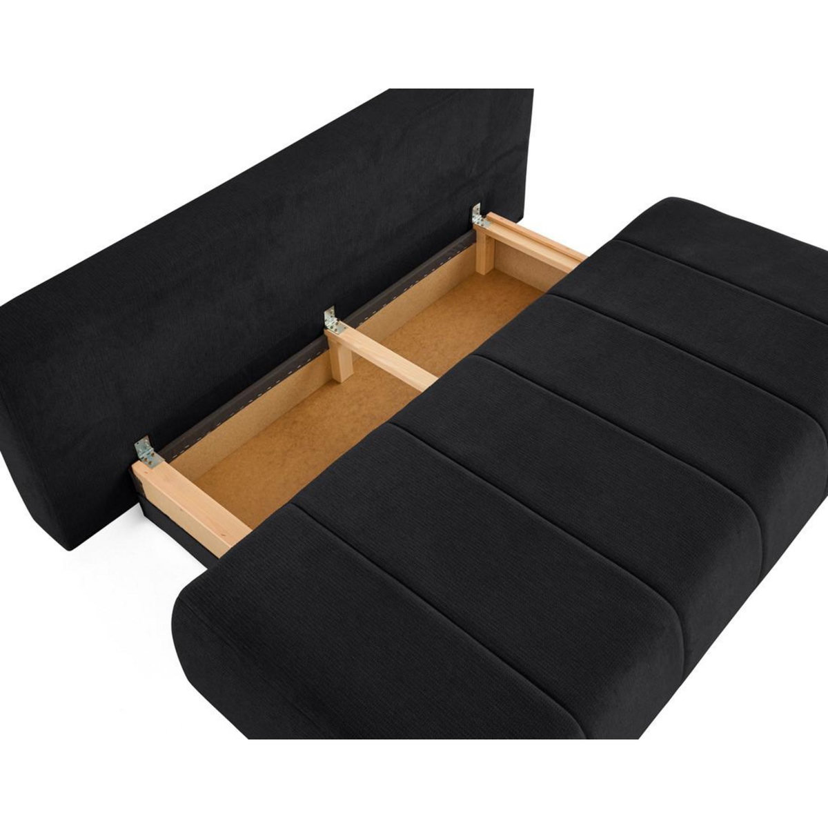 BEST MOBILIER Harper - canapé 3 places convertible avec coffre en tissu texturé