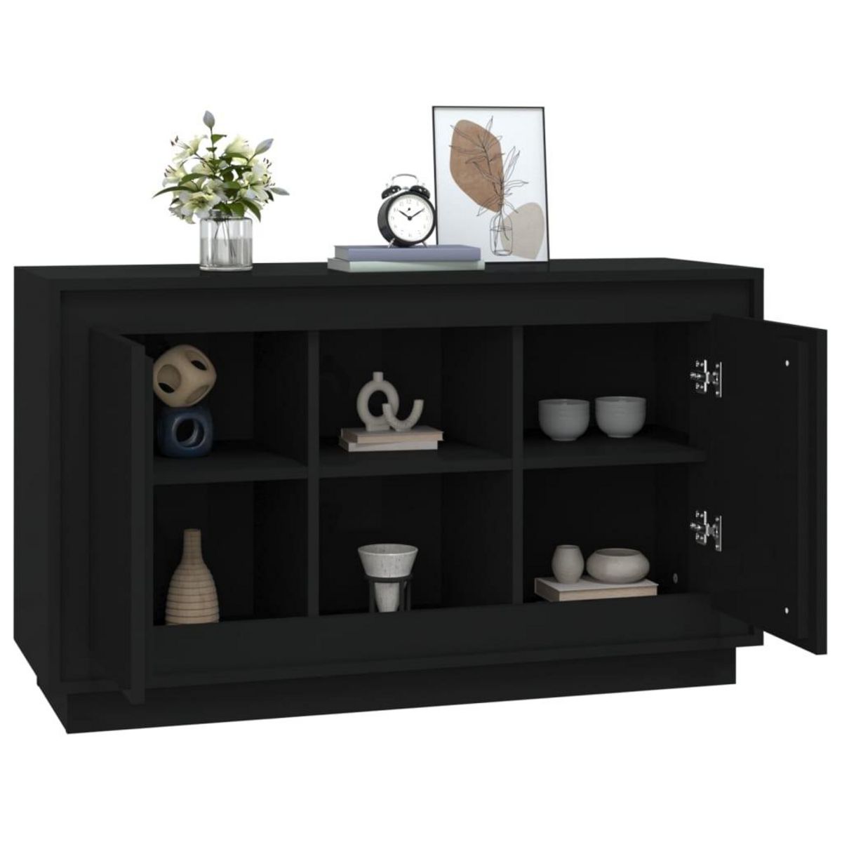 VIDAXL Buffet Noir 102x35x60 cm bois d'ingenierie