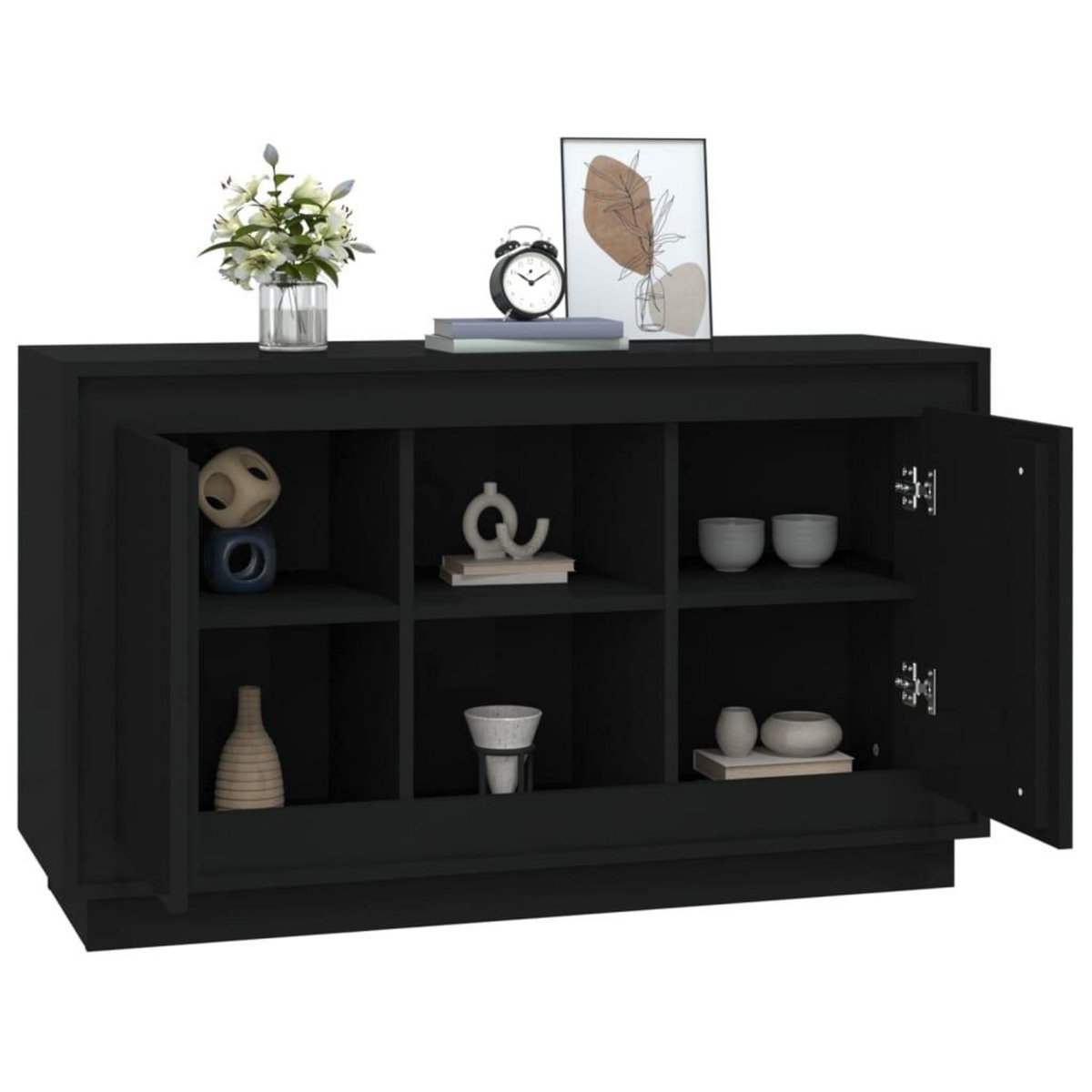VIDAXL Buffet Noir 102x35x60 cm bois d'ingenierie