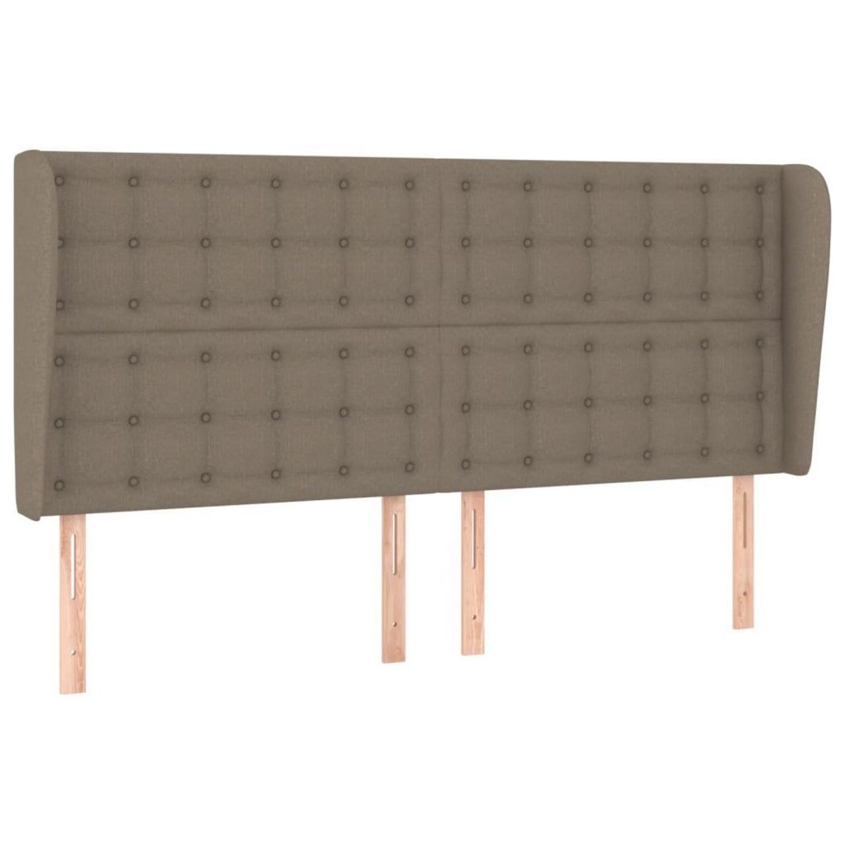 VIDAXL Tete de lit avec oreilles Taupe 163x23x118/128 cm Tissu