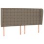 Voir la diapositive 2 : VIDAXL Tete de lit avec oreilles Taupe 163x23x118/128 cm Tissu
