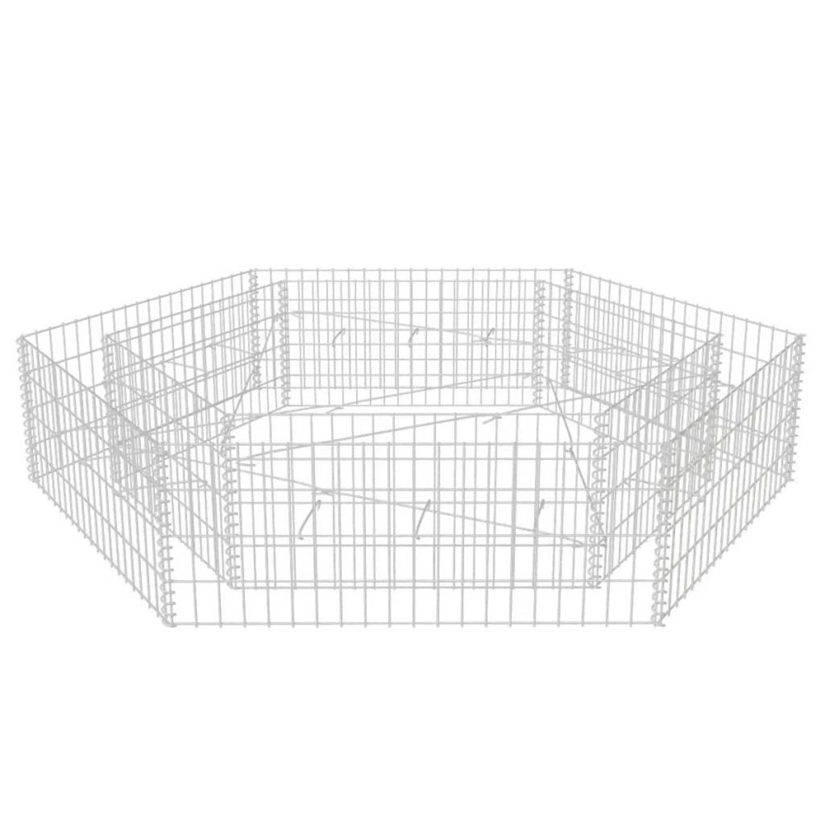 VIDAXL Lit sureleve a gabion hexagonale 200x173x40 cm