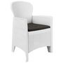 Voir la diapositive 2 : VIDAXL Ensemble de bistro 3 pcs Plastique Blanc Aspect de rotin