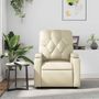 Voir la diapositive 3 : VIDAXL Fauteuil inclinable de massage Creme Similicuir
