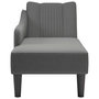 Voir la diapositive 4 : VIDAXL Fauteuil long avec accoudoir droit gris fonce tissu