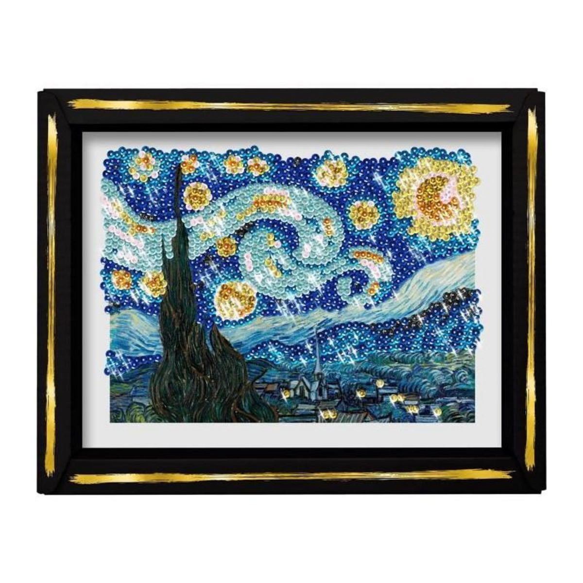 LANSAY Kit loisir créatif - LANSAY - Collection Sequins - La nuit étoilée - Van Gogh - Des 14 ans