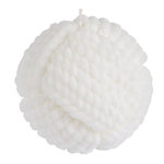 Paris Prix Bougie Boule Effet Cordage  Blue Wave  9cm Blanc
