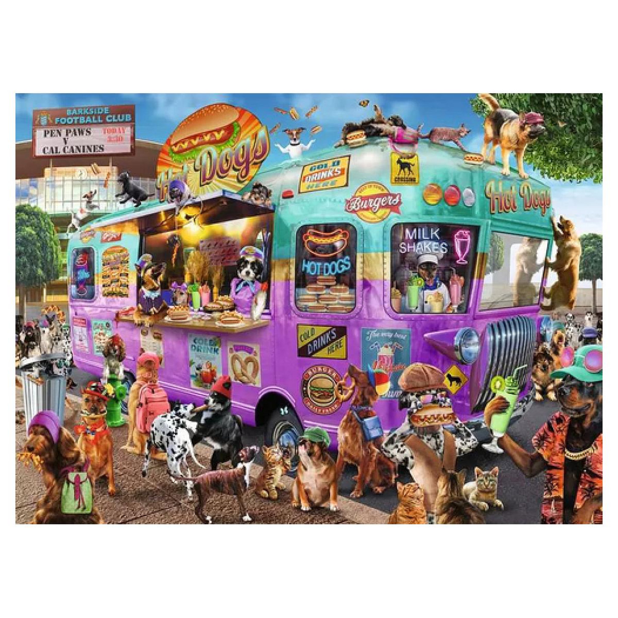 Voir la diapositive 2 : RAVENSBURGER Puzzle 300 pieces XXL - Les chiens branchés