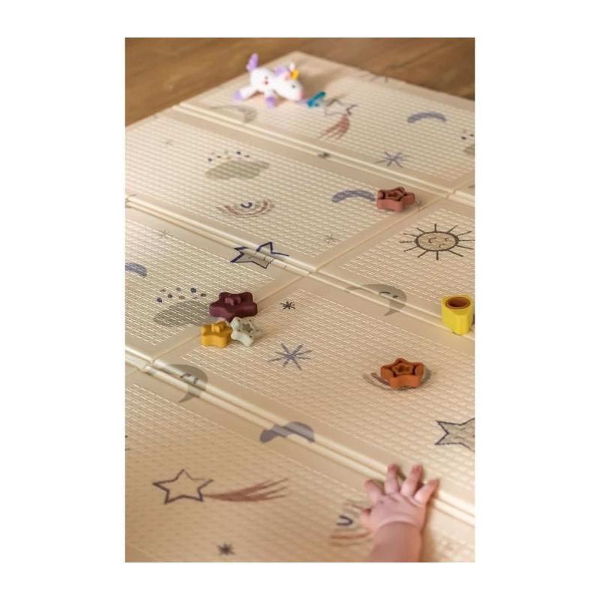 Voir la diapositive 6 : NUBY Tapis d'Éveil Réversible - NUBY - 200 x 150 x 1 cm - Arc-en-Ciel