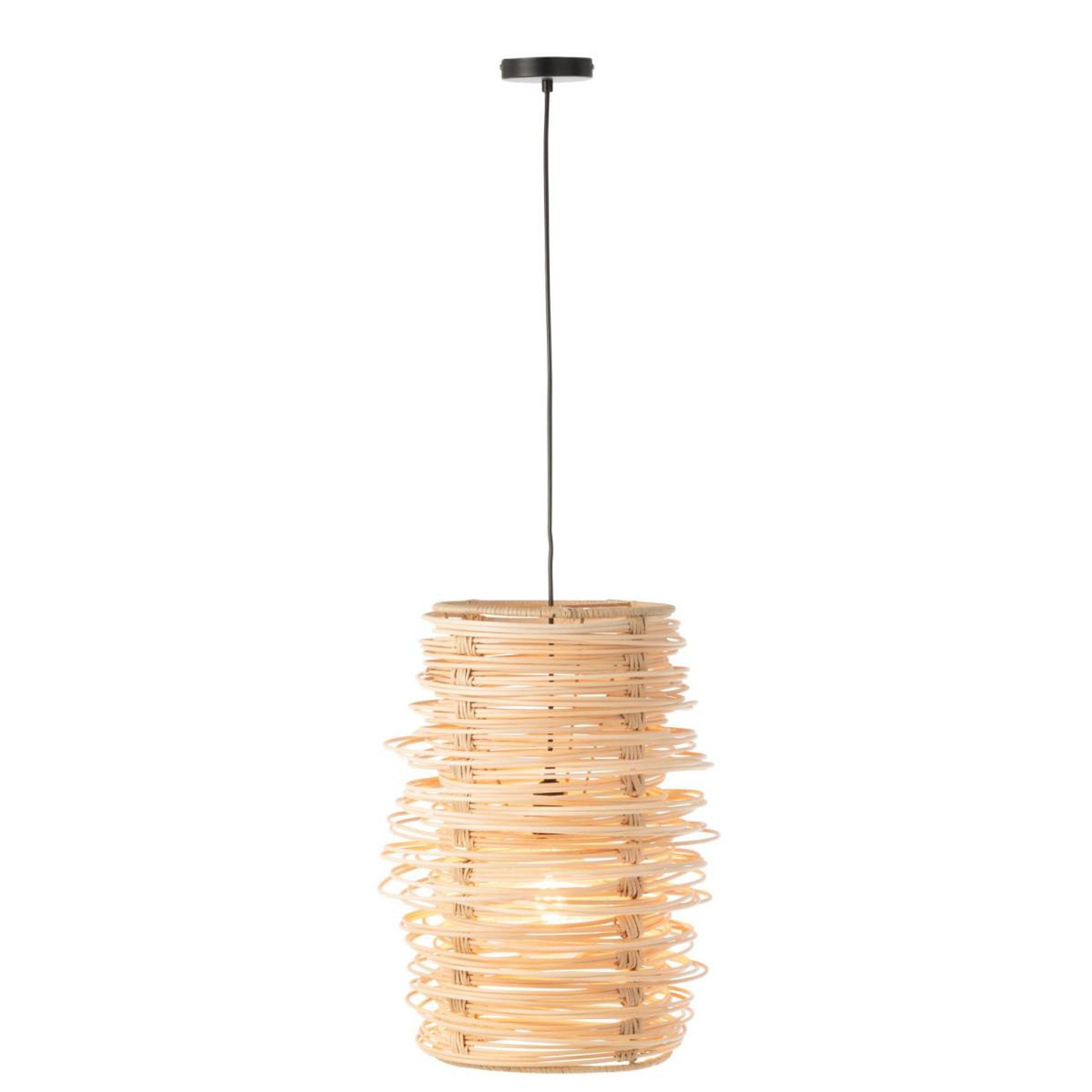 Voir la diapositive 2 : J-LINE Lampe suspension en rotin  wea  50cm naturel