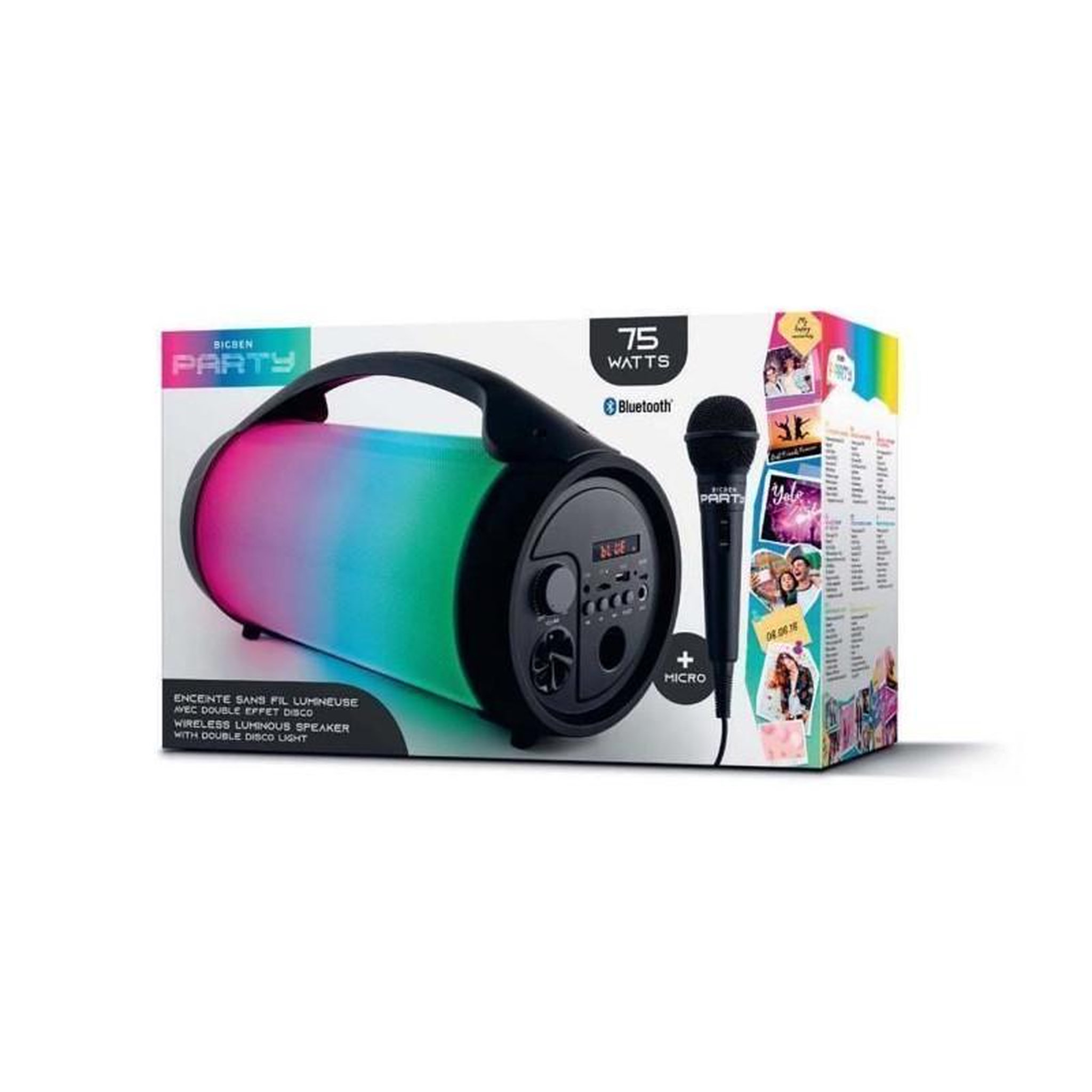 Bigben BIGBEN  Enceinte Bluetooth PARTYBTPRO - USB SD AUX IN - 38 CM + MICRO FILAIRE