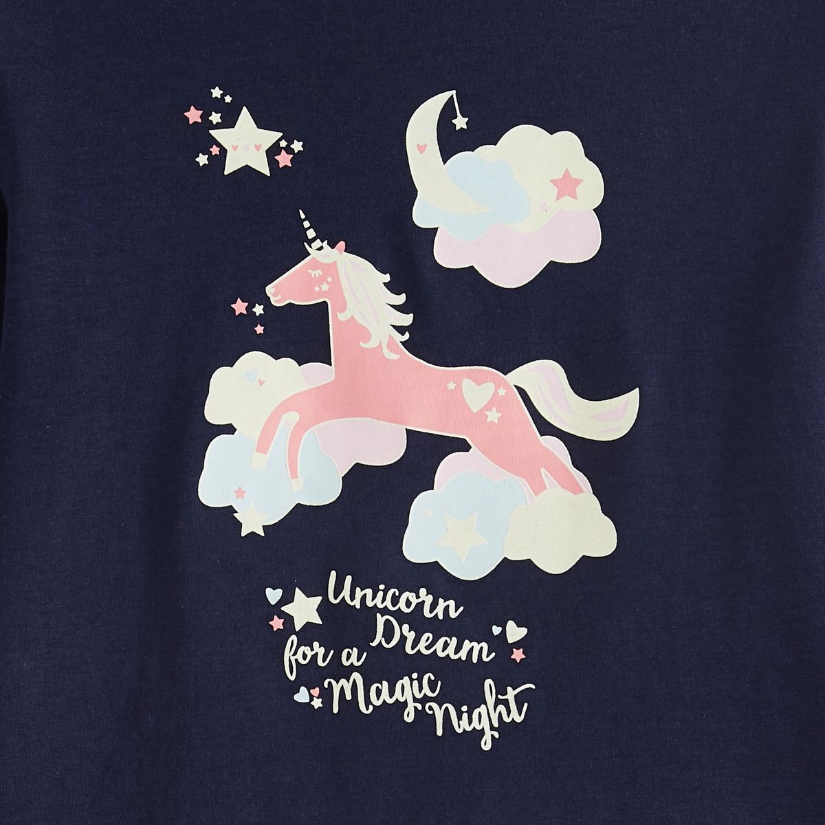 IN EXTENSO Pyjama phosphorescent coton bio licorne fille