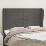 VIDAXL Tete de lit avec oreilles Gris 147x23x118/128 cm Similicuir