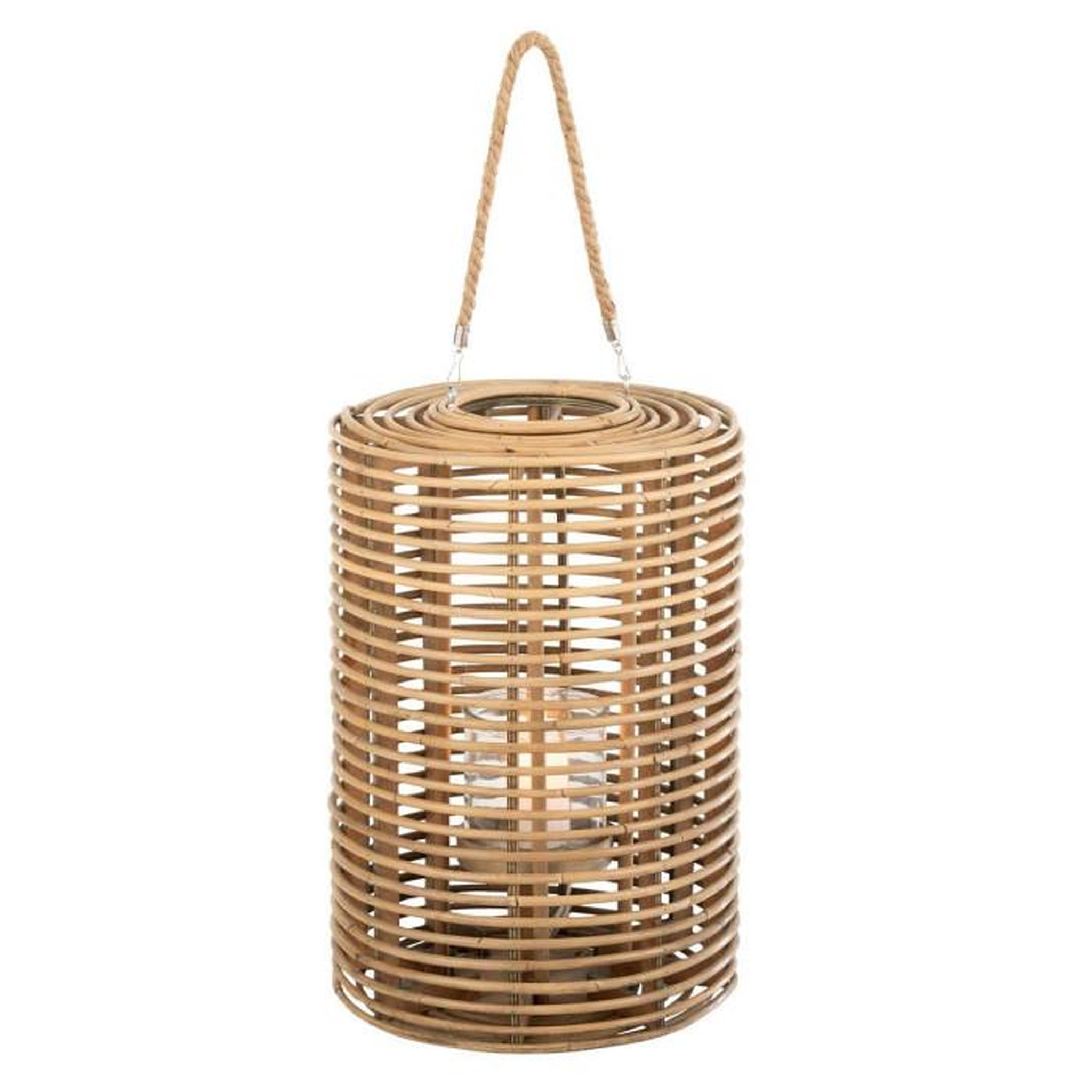 Voir la diapositive 2 : Paris Prix Lanterne Ronde  Longue Rotin  50cm Naturel