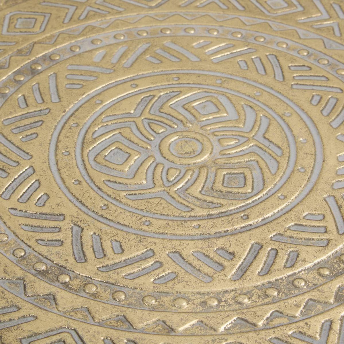 ATMOSPHERA Lot de 3 Plateaux Déco en Métal  Samir  57cm Doré