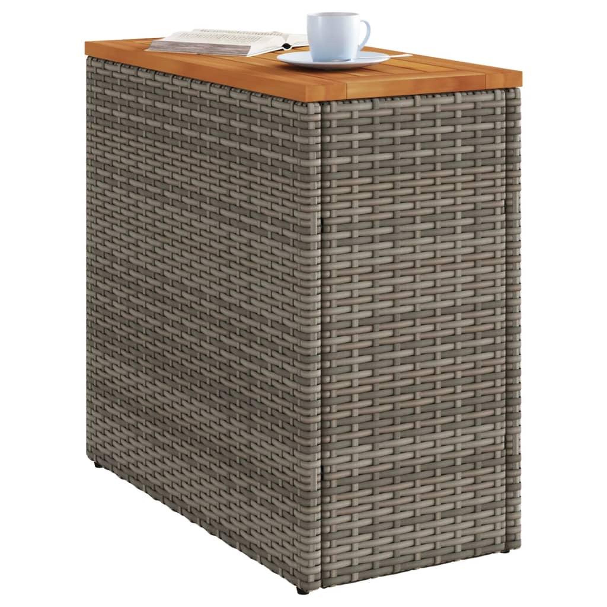 Voir la diapositive 4 : VIDAXL Table d'appoint de jardin dessus en bois gris 58x27,5x55 cm