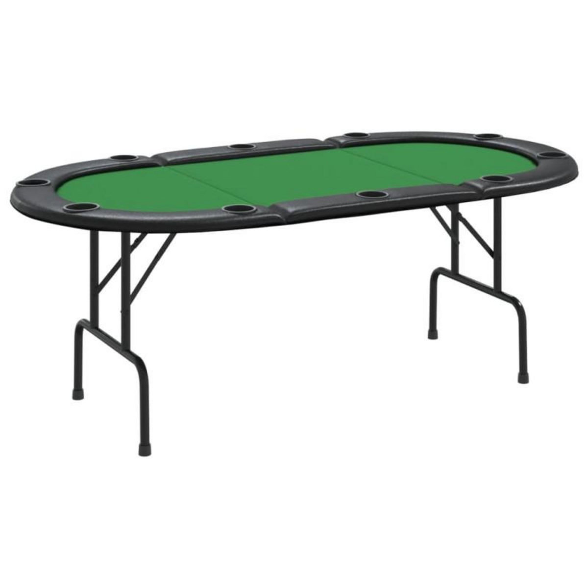 VIDAXL Table de poker pliable 10 joueurs Vert 206x106x75 cm