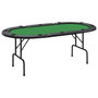 Voir la diapositive 2 : VIDAXL Table de poker pliable 10 joueurs Vert 206x106x75 cm
