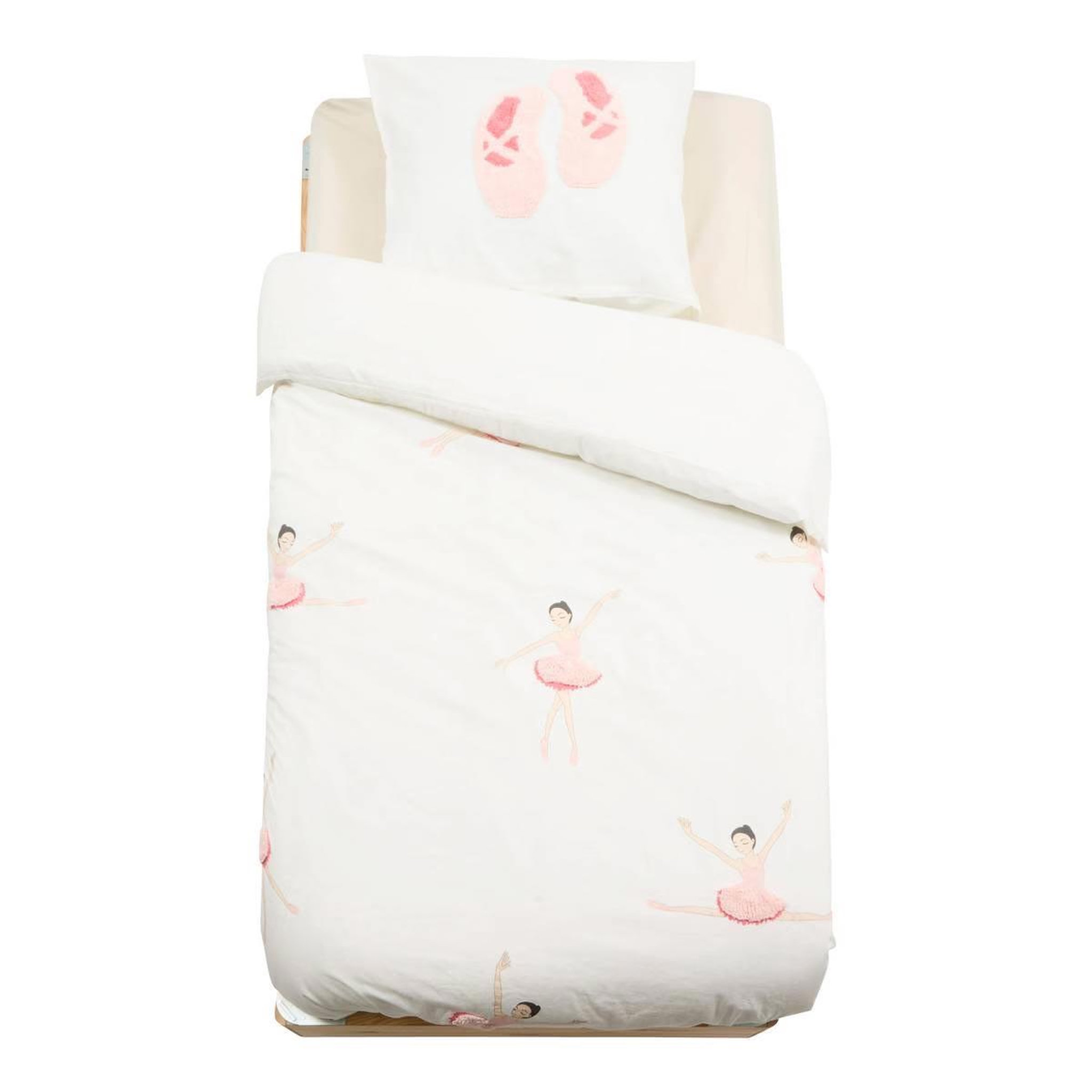 Atmosphera Kids Parure de lit tufté  ballerines  140x200cm rose