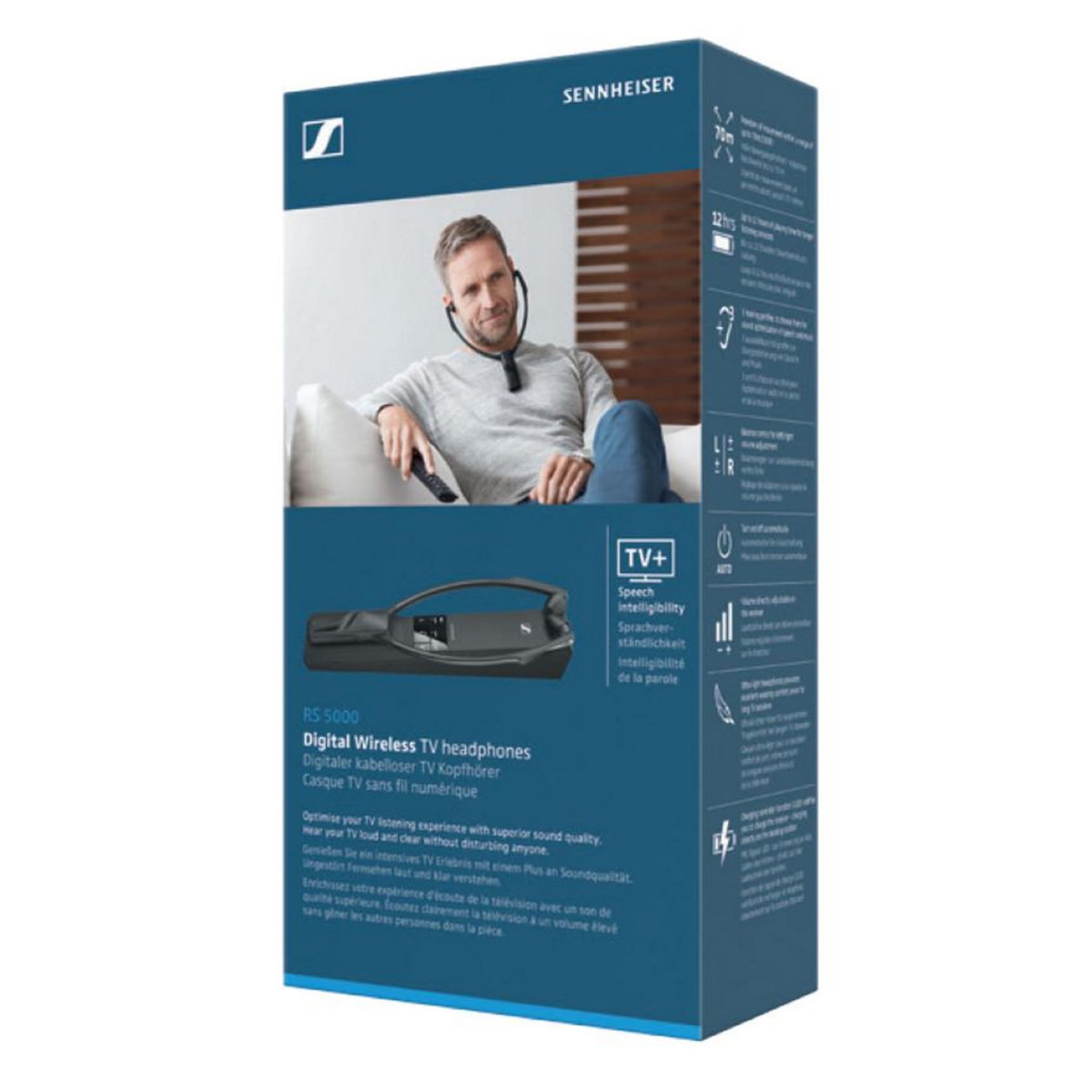 Sennheiser Casque tv sans fil numérique noir - rs5000