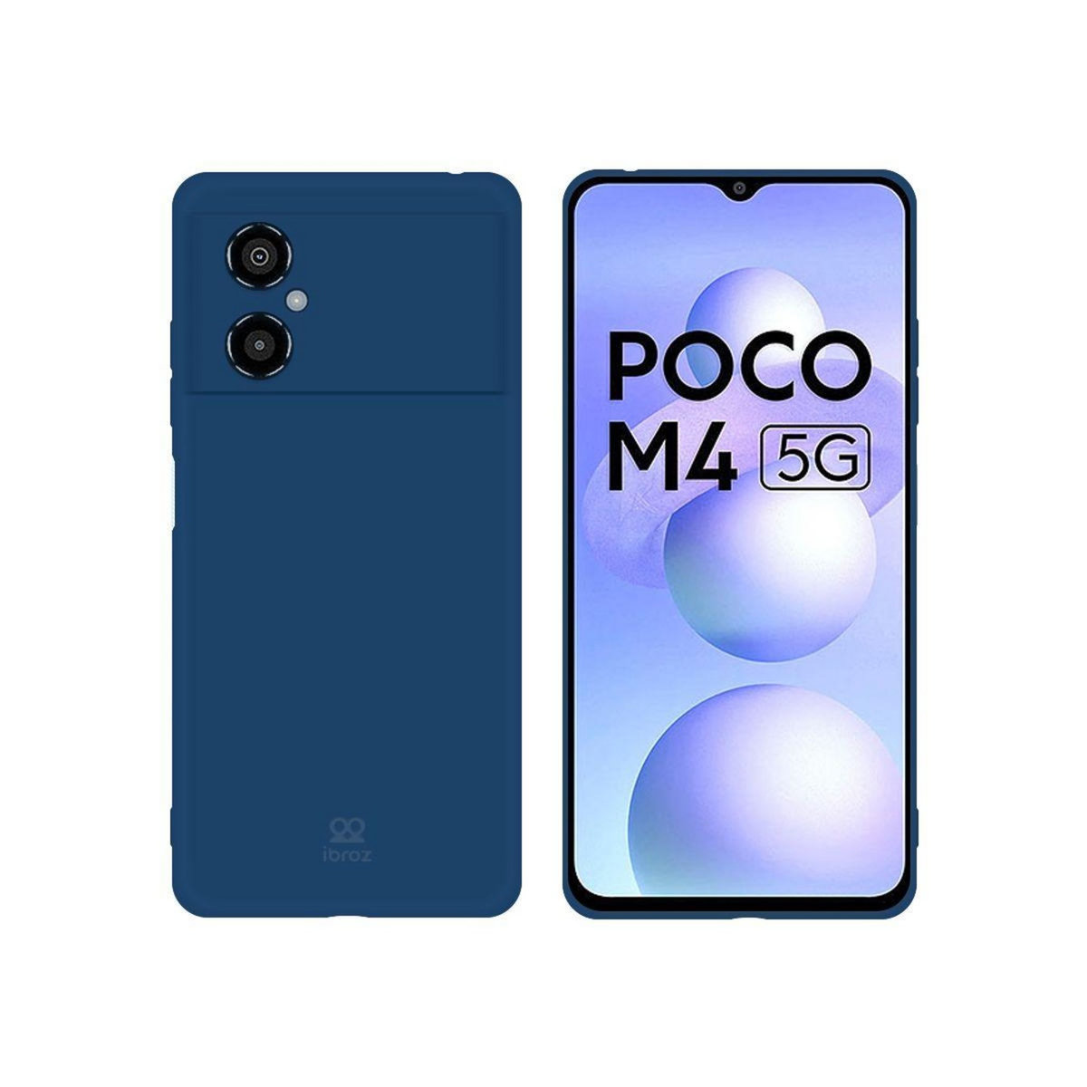 IBROZ Coque Xiaomi Poco M4 5G Silicone Bleu
