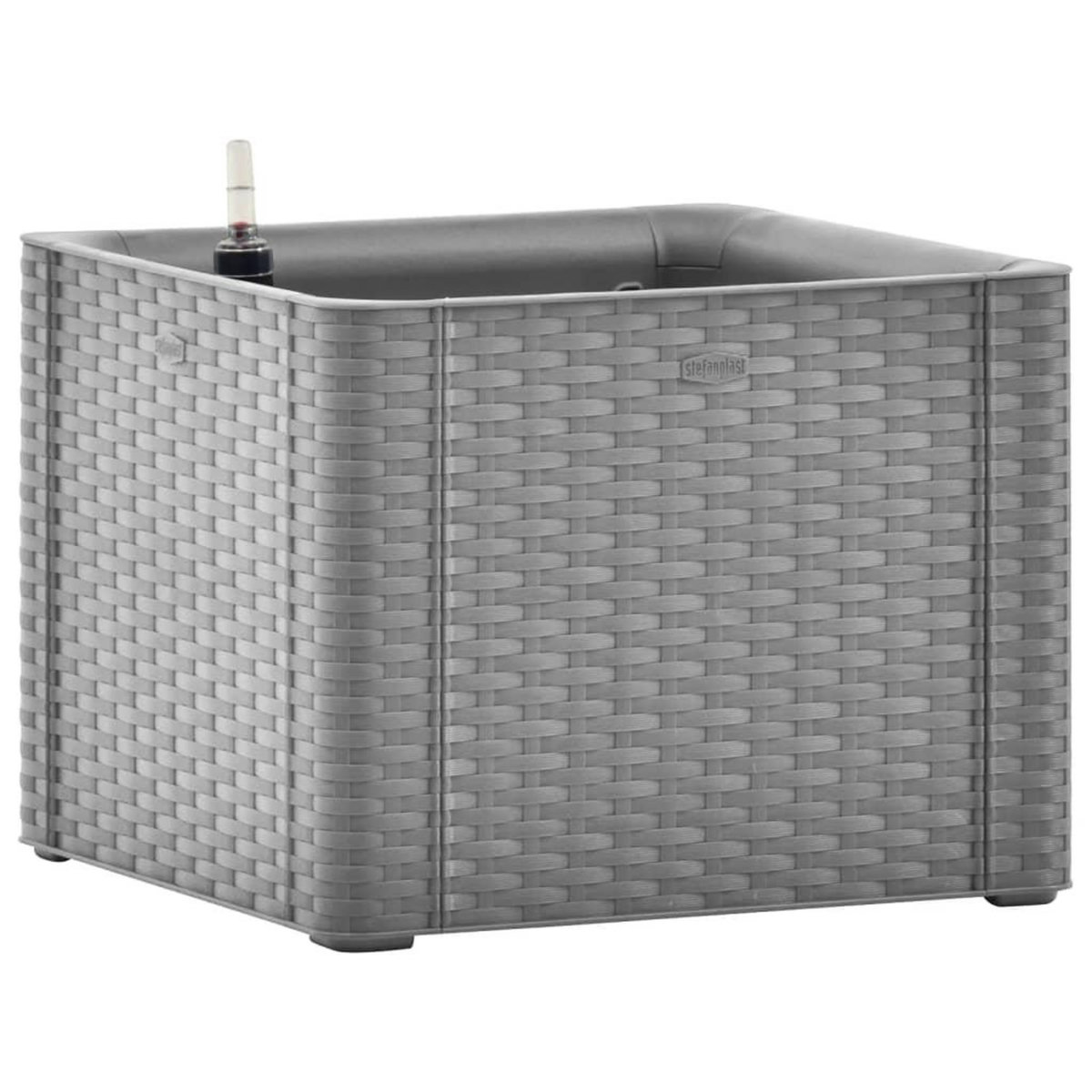 VIDAXL Lit sureleve de jardin avec systeme d'arrosage Gris 43x43x33 cm