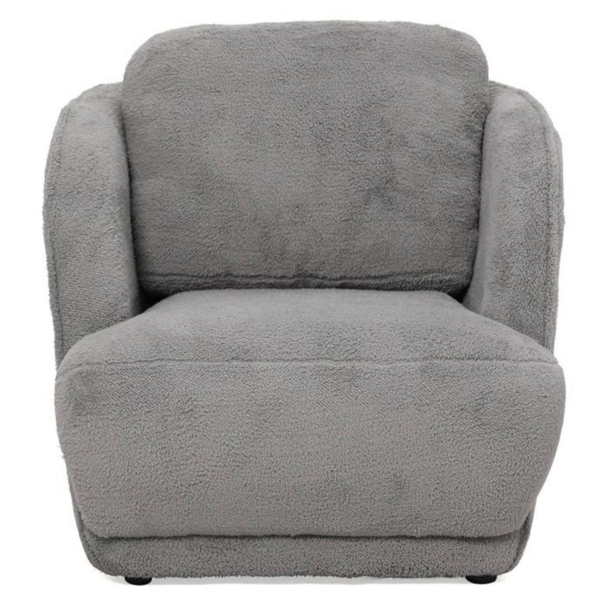 Paris Prix Fauteuil Tissu  Peau de Mouton  77cm Gris