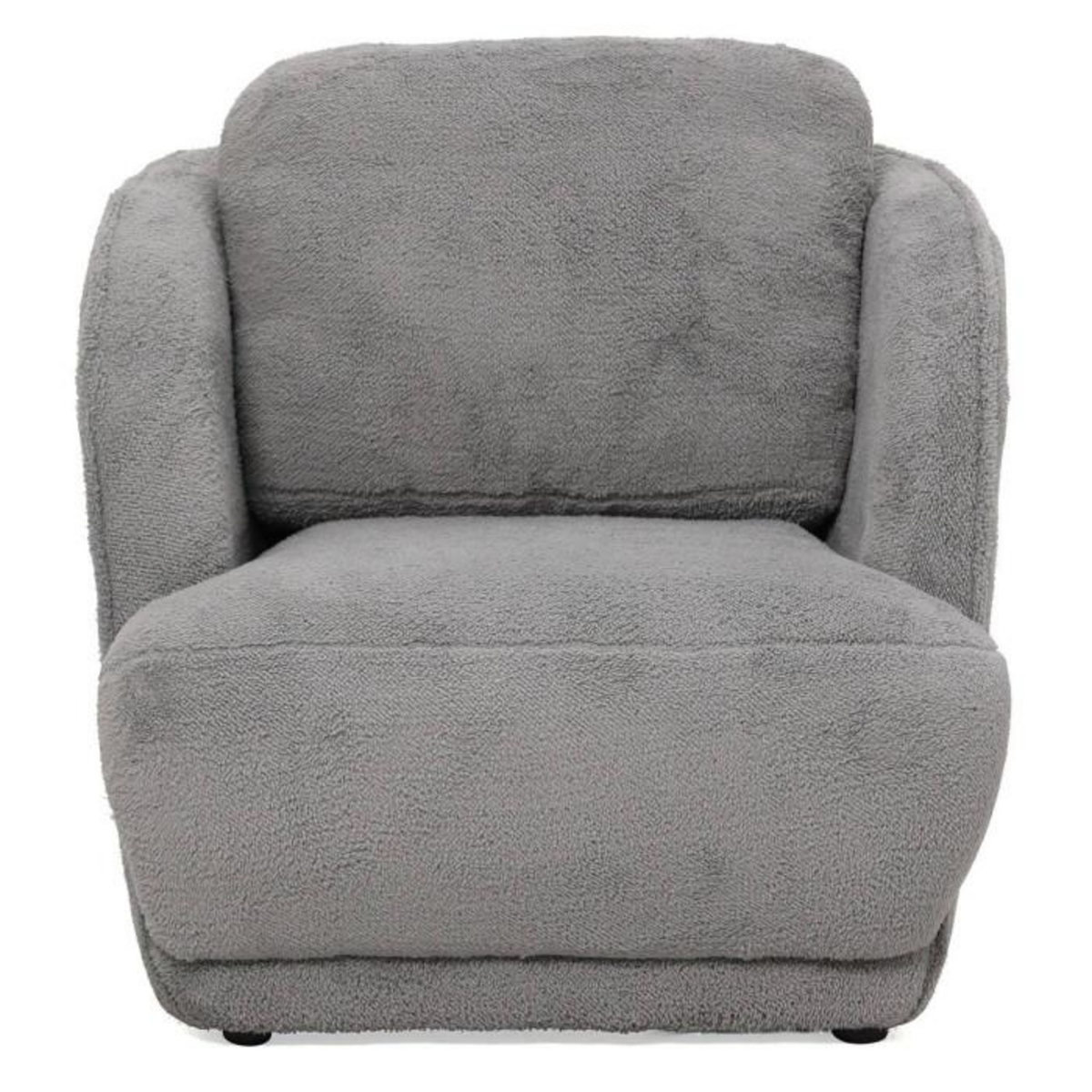 Paris Prix Fauteuil Tissu  Peau de Mouton  77cm Gris
