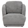 Voir la diapositive 2 : Paris Prix Fauteuil Tissu  Peau de Mouton  77cm Gris