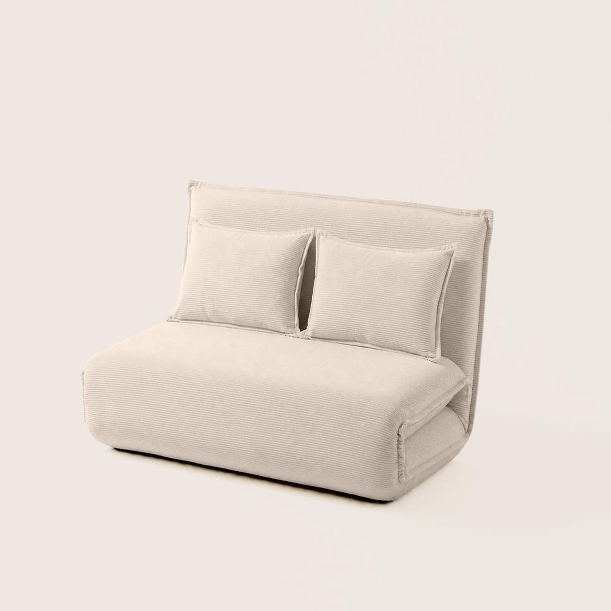 Voir la diapositive 3 : BEST MOBILIER Candice - banquette 2 places convertible clic-clac en velours côtelé