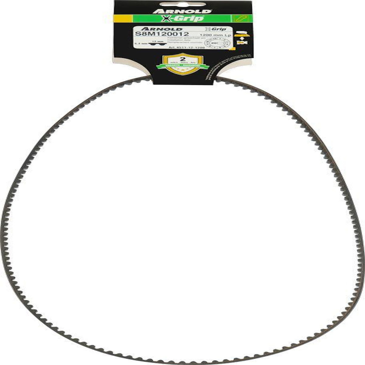 ARNOLD Courroie dentée trapézoïdale X-Grip de type 120S8M1200