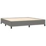 Voir la diapositive 4 : VIDAXL Cadre de lit sans matelas gris fonce 200x200 cm tissu