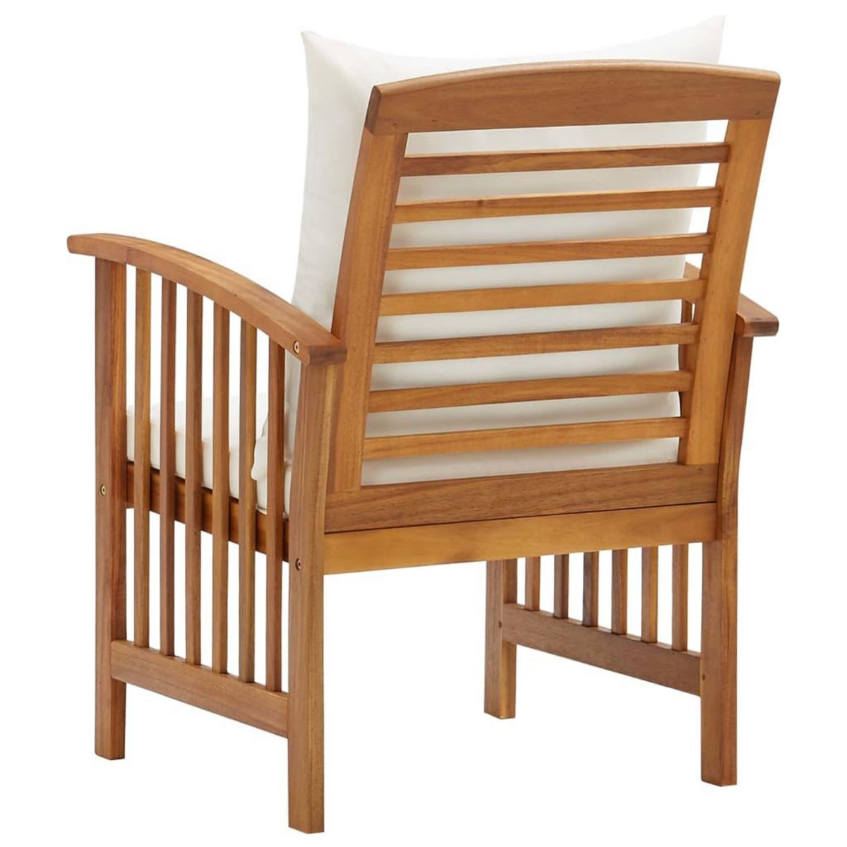 VIDAXL Chaises de jardin avec coussins lot de 2 Bois d'acacia massif