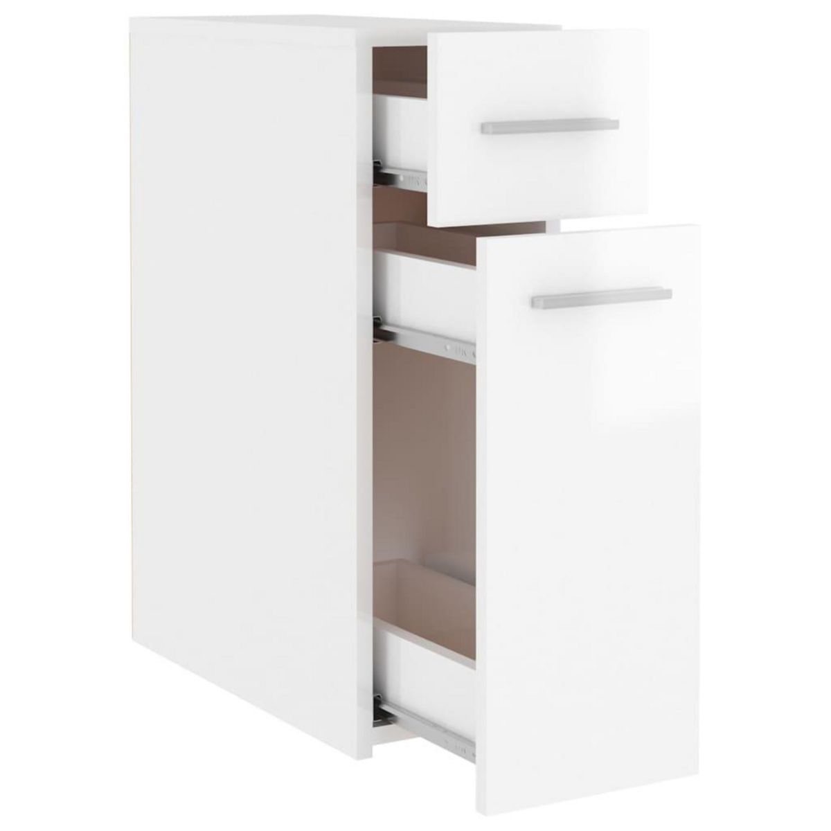 VIDAXL Armoire d'apothicaire Blanc brillant Bois d'ingenierie