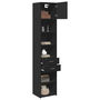Voir la diapositive 3 : VIDAXL Armoire de rangement mince noir 45x42,5x225cm bois d'ingenierie