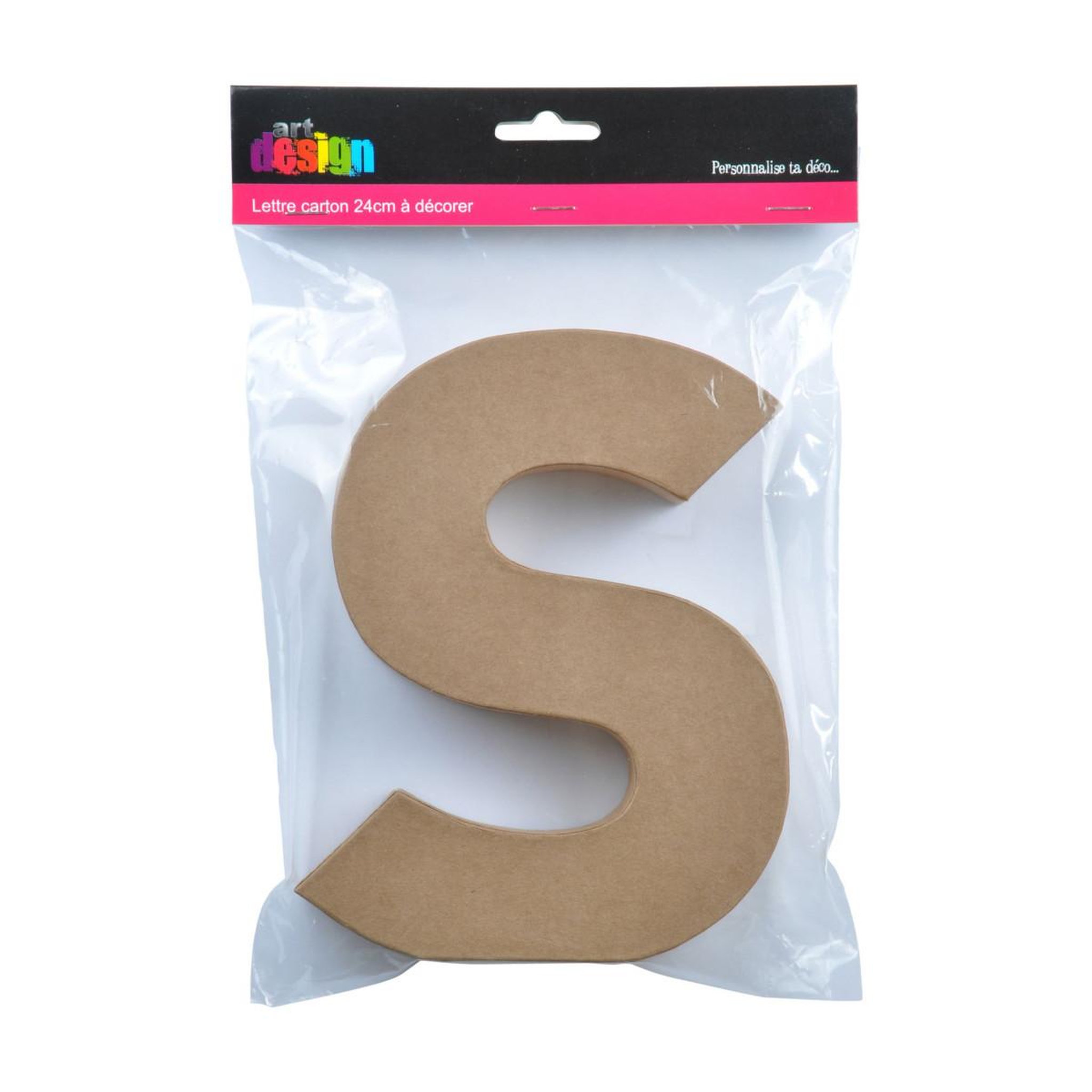 Voir la diapositive 2 : ARTDESIGN Décoration Murale  Lettres Carton S  18cm Naturel