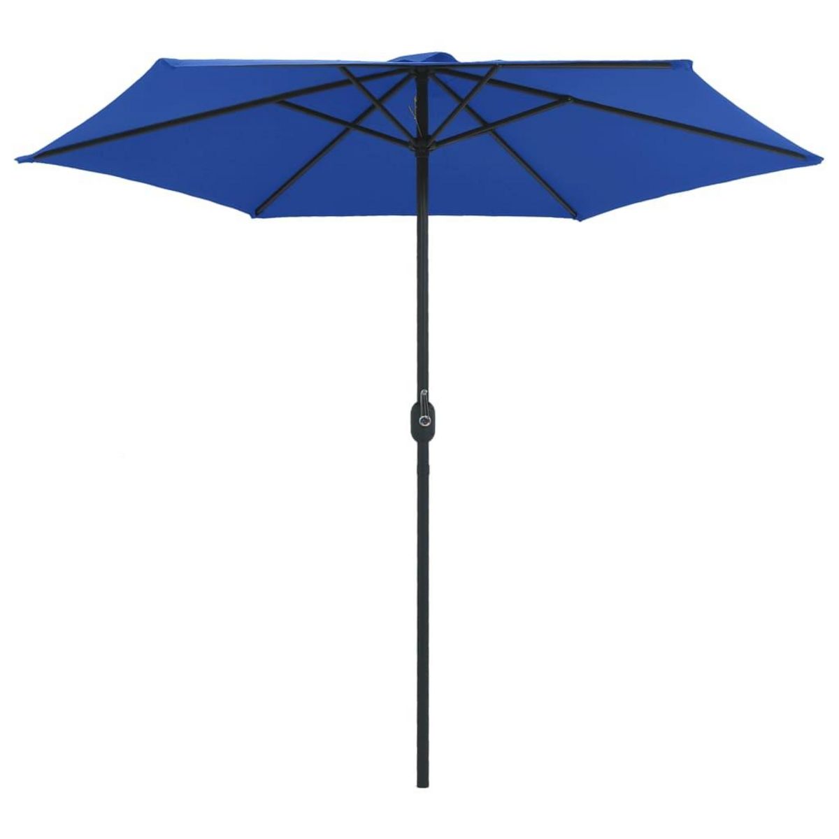 VIDAXL Parasol de jardin et mat en aluminium 270x246 cm Bleu azure