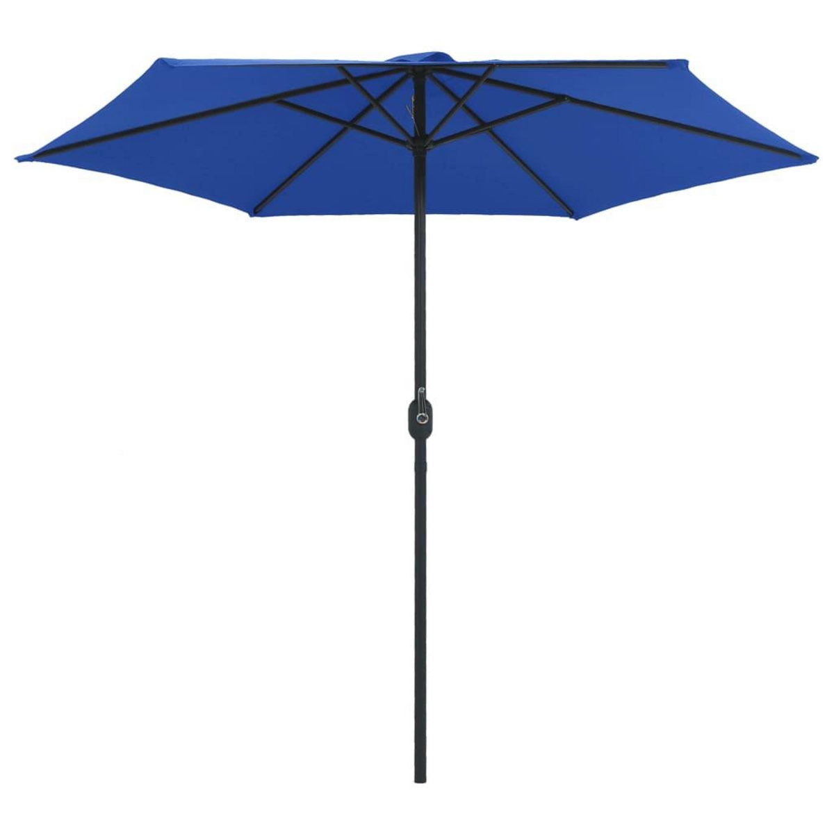 VIDAXL Parasol de jardin et mat en aluminium 270x246 cm Bleu azure