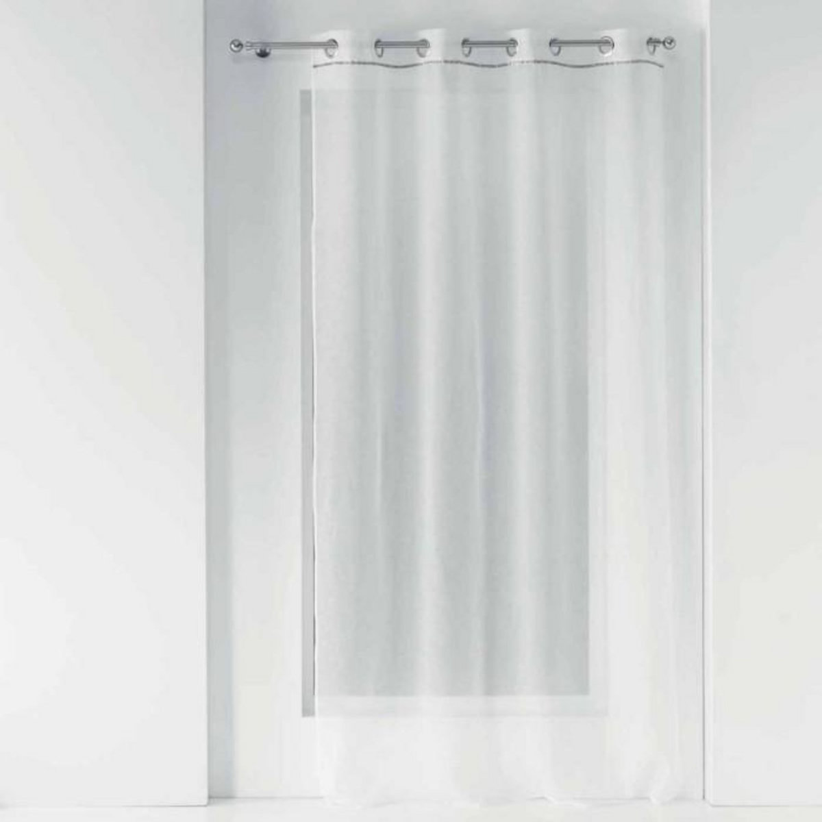 Paris Prix Rideau Voilage à Œillets  Etincelle  140x240cm Blanc