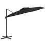 Voir la diapositive 3 : VIDAXL Parasol cantilever a double toit Noir 300x300 cm
