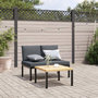 Voir la diapositive 1 : VIDAXL Banc de jardin avec coussins noir aluminium