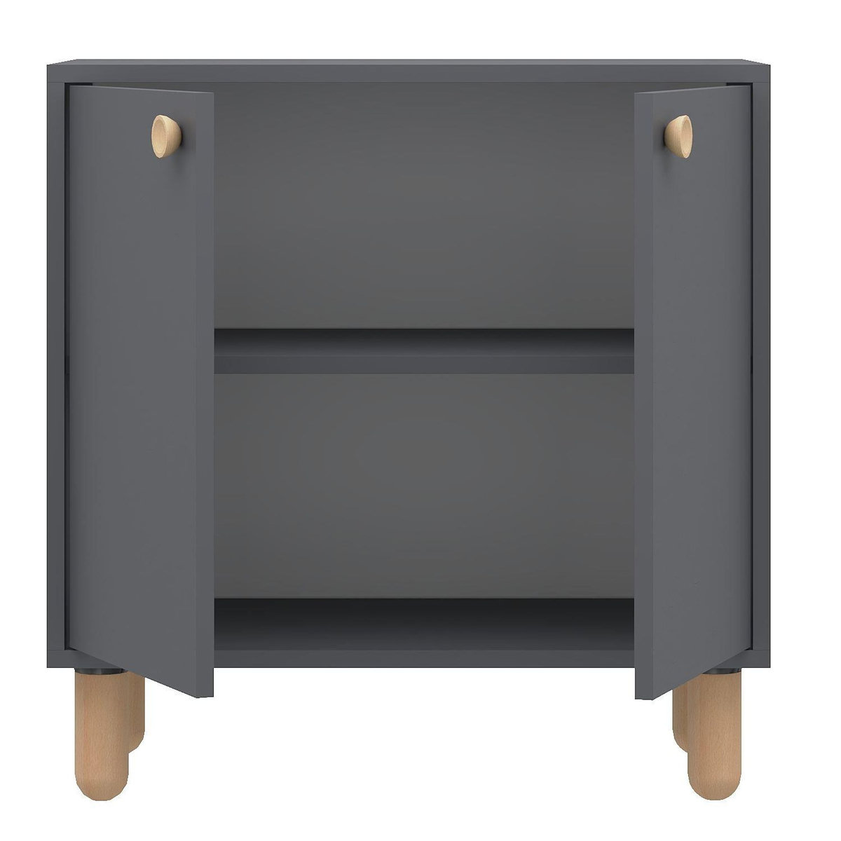 Habitat et Jardin Buffet en bois  Lina  - 72 x 36 x 73 cm - Gris anthracite
