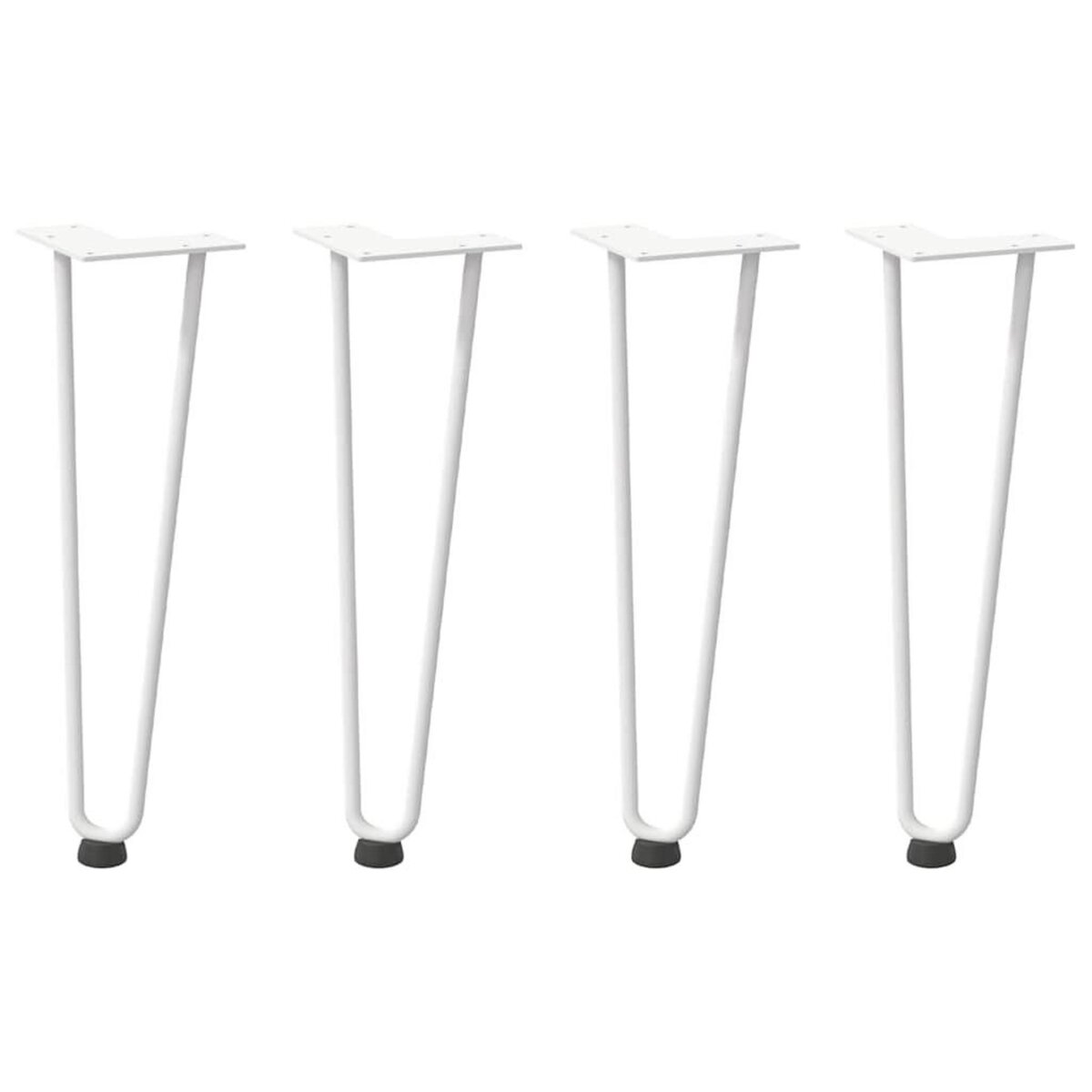 VIDAXL Pieds de table en forme d'epingle a cheveux 4 pcs blanc 42 cm