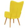 Voir la diapositive 5 : VIDAXL Chaise de relaxation Jaune moutarde Tissu