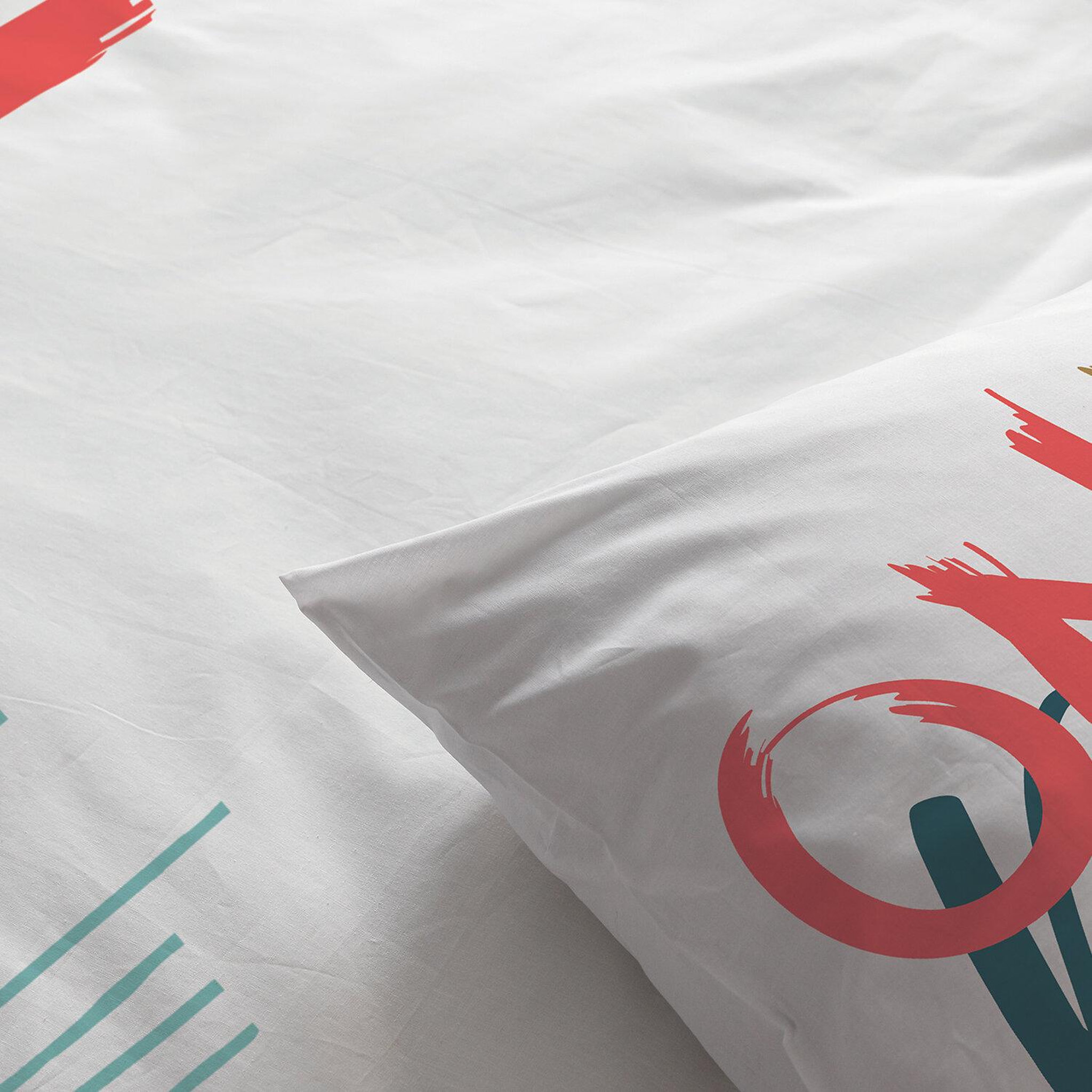 Voir la diapositive 6 : Les Ateliers du Linge Parure de housse de couette 100% coton 57fils only