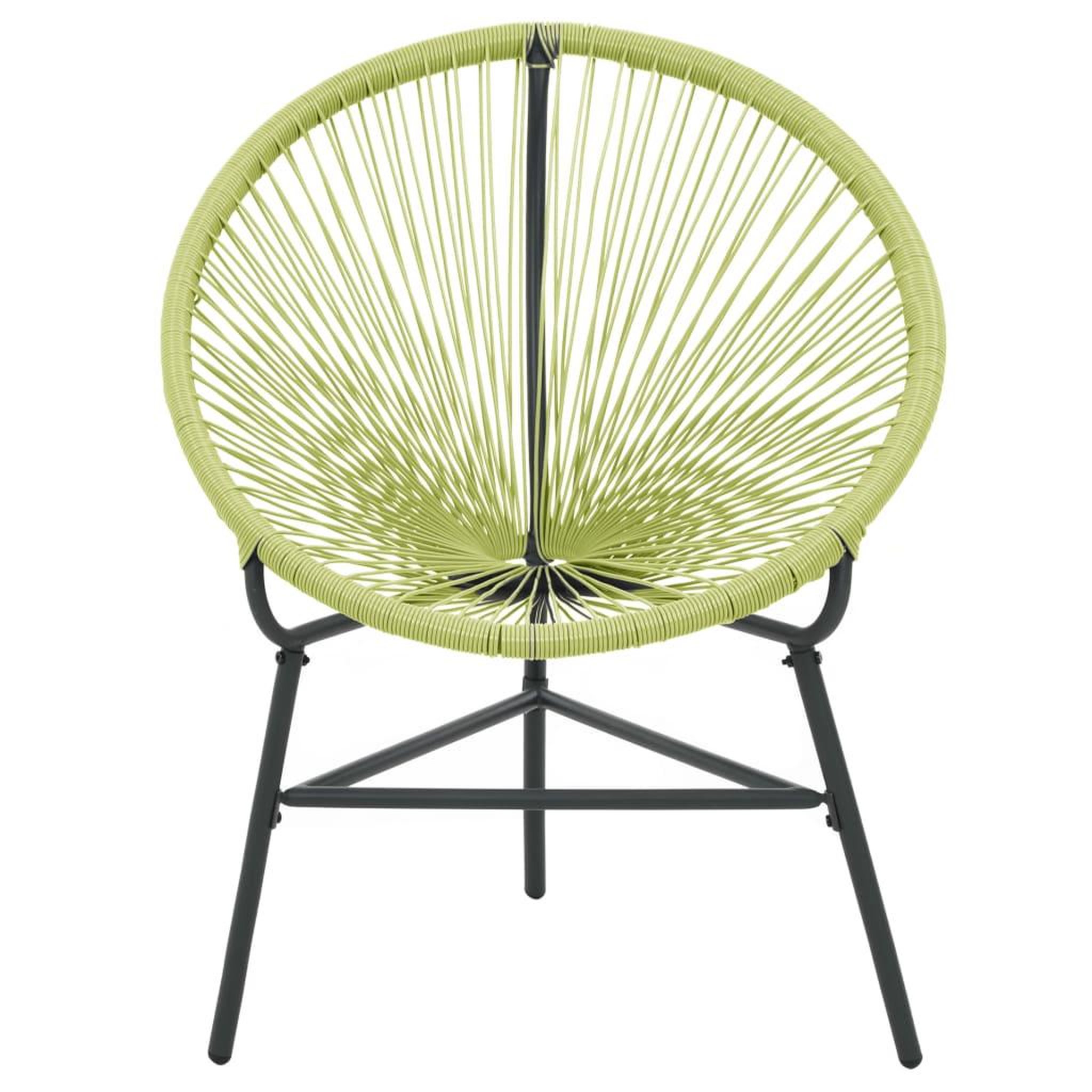 Voir la diapositive 3 : VIDAXL Chaise de jardin Acapulco Resine tressee Vert