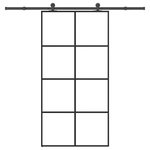 VIDAXL Porte coulissante et kit de quincaillerie 102,5x205cm Verre ESG